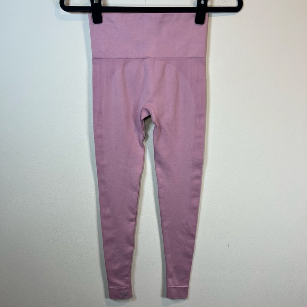 Set Active Sculptflex Ribbed Seamless Leggings Lilac Purple Athletic Gym Sz XS/S - Picture 5 of 9